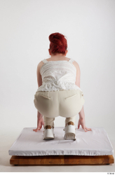 Woman White Slim Female Studio Poses